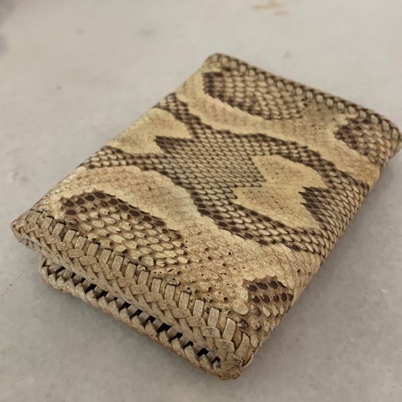 Vintage White Python Tri-Fold Wallet - Picture 1 of 3